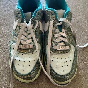 Nike Air Force 1 Low Women’s “Teal/Gold Reptile” (2005) – Size 7
